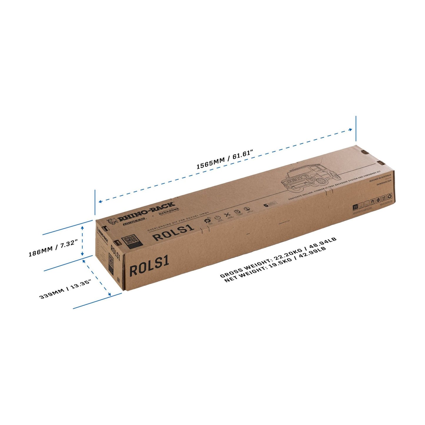 Suzuki Jimny 2018-ON - Rhino-Rack ROLS1 Overlanding Roof Tray Kit - Shop Rhino-Rack | Stoke Equipment Co Nelson