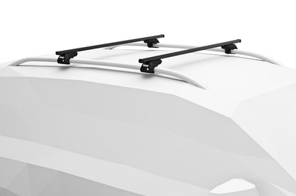 Mercedes-Benz GLS 2016-2019 (w/ raised rail) Roof Rack - Thule SquareBar Evo Black