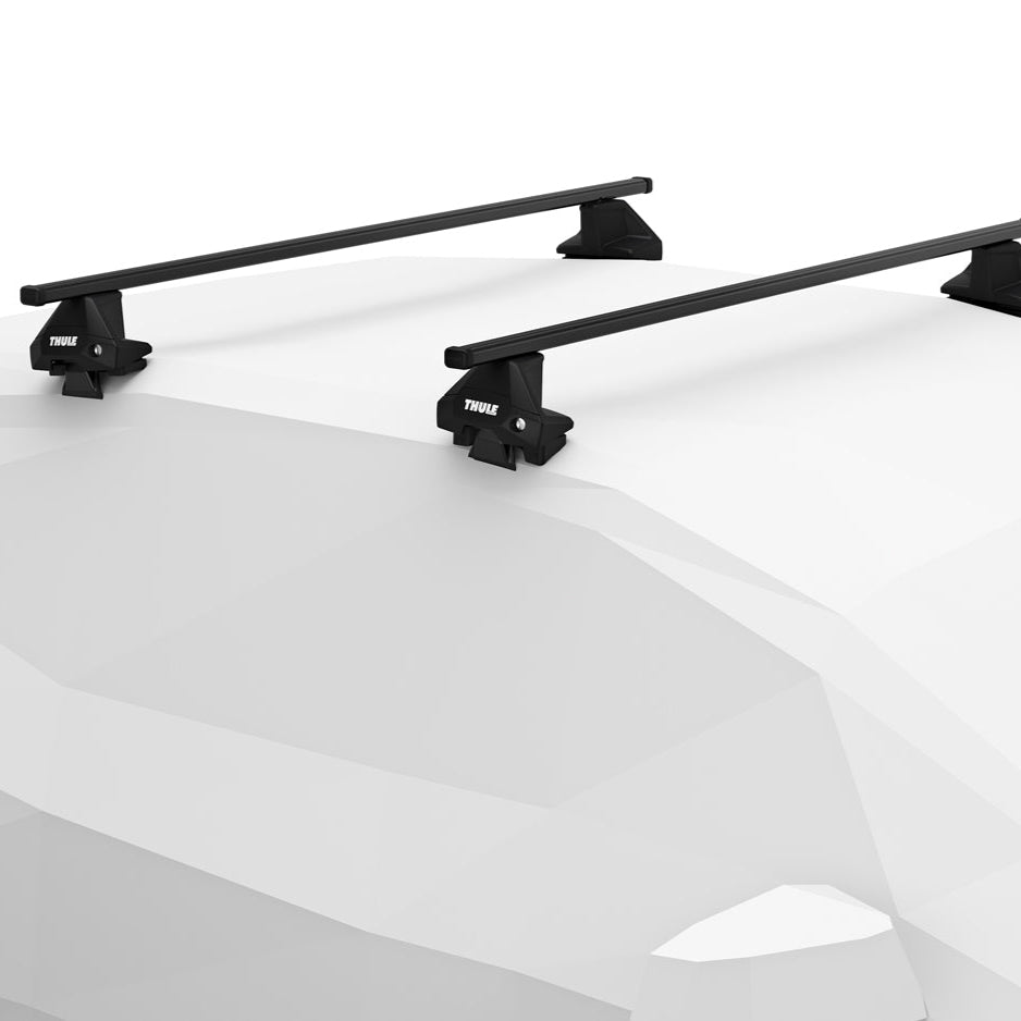Ford Puma 2020-ON (w/ normal roof) - Thule SquareBar Evo Roof Rack Black