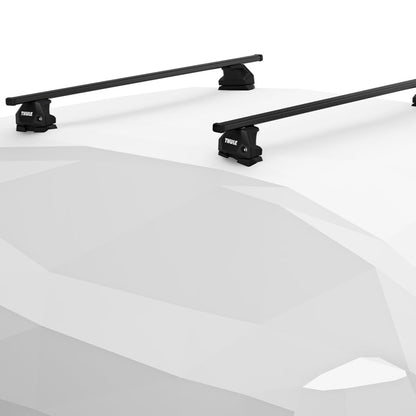 Land Rover Defender 110 2020-ON - Thule SquareBar Evo Roof Rack Black