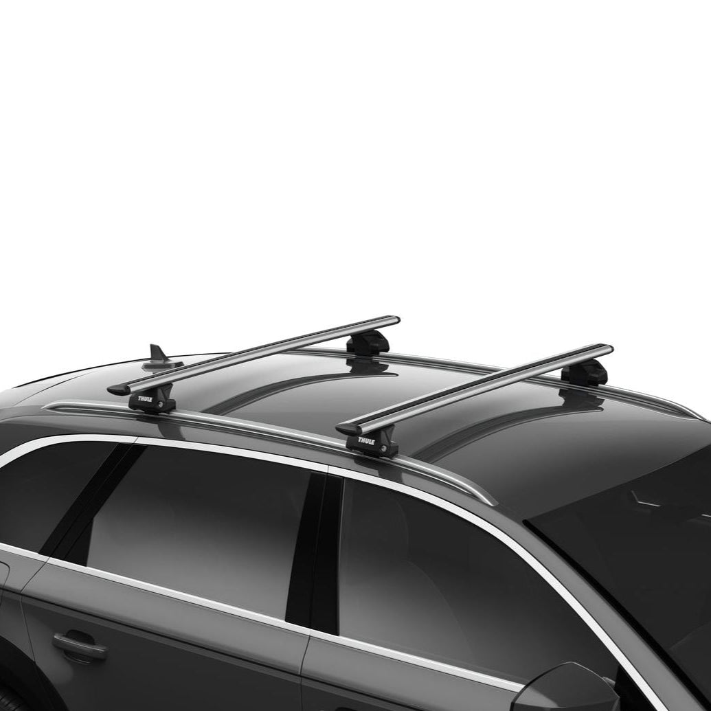 Thule Wingbar evo silver roof rack for flush rails