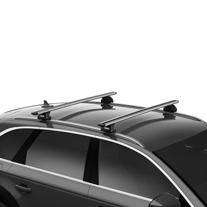Thule Wingbar evo silver roof rack for flush rails