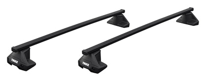 Volkswagen T-Roc 2018-2026 (w/ normal roof) - Thule SquareBar Evo Roof Rack Black