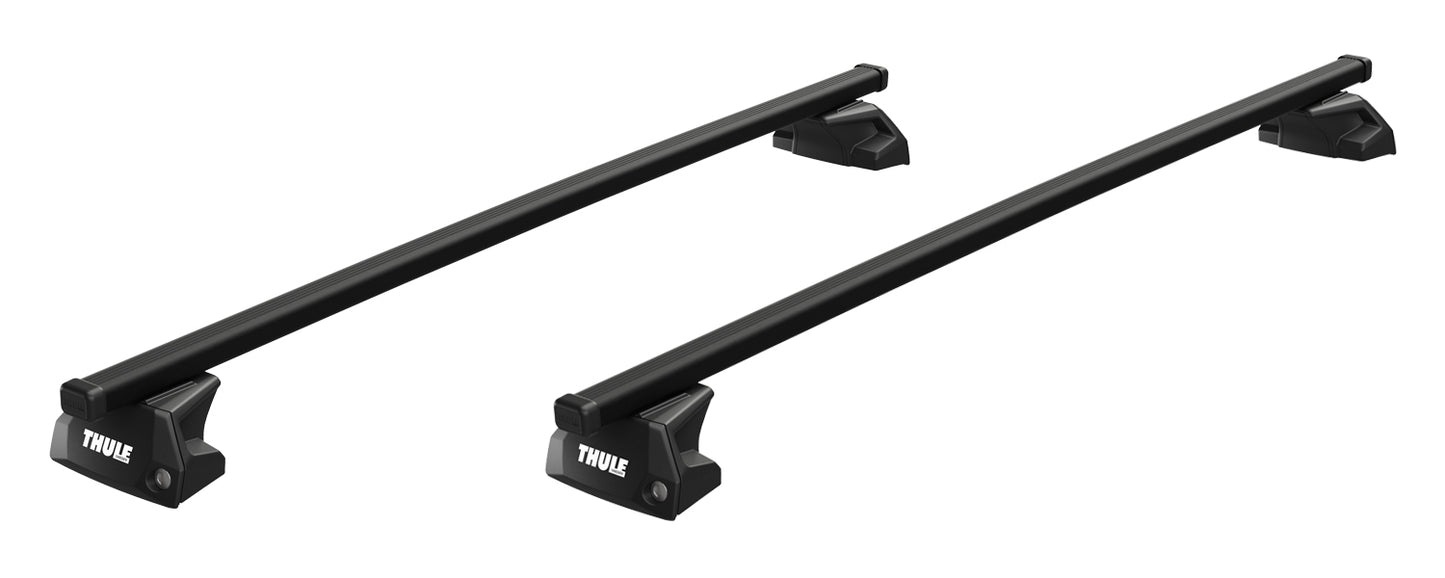 Audi A6 Wagon 2019-2025 - Thule SquareBar Evo Roof Rack Black
