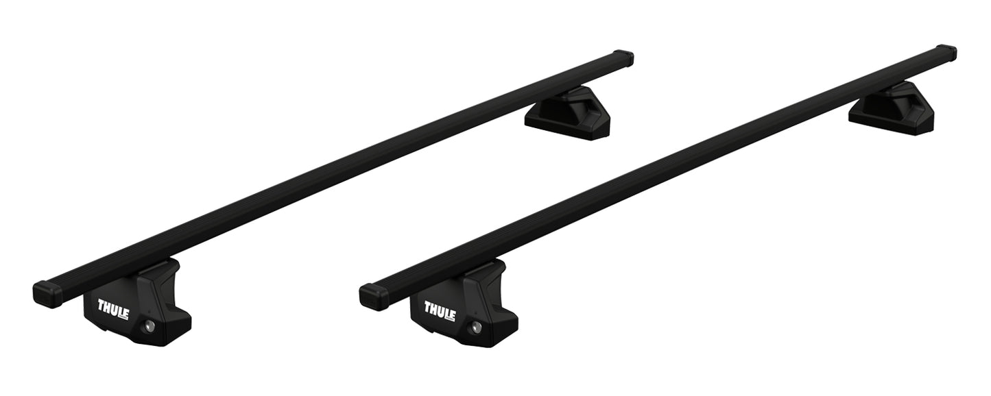 Land Rover Defender 110 2020-ON - Thule SquareBar Evo Roof Rack Black
