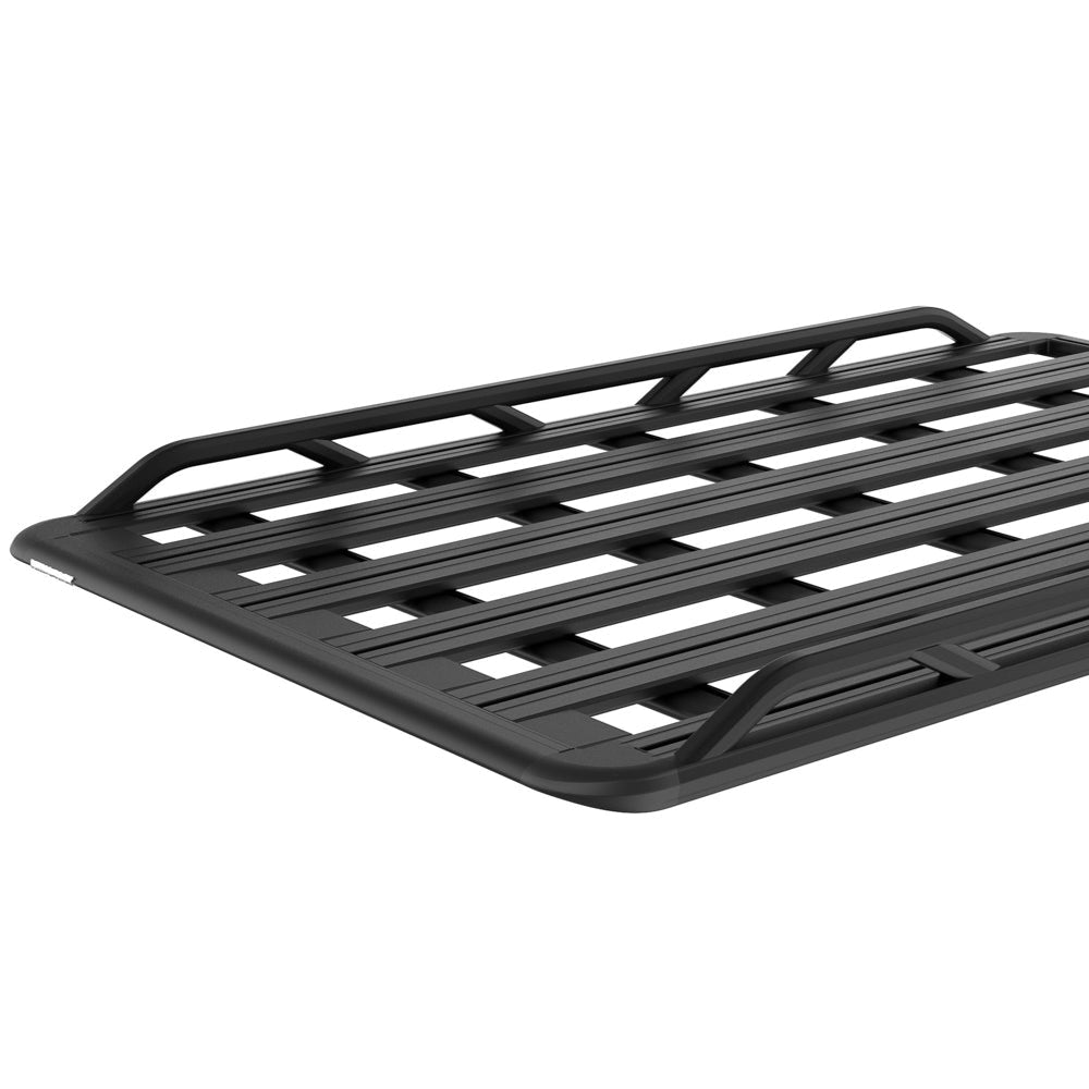 Black roof rack on a white background