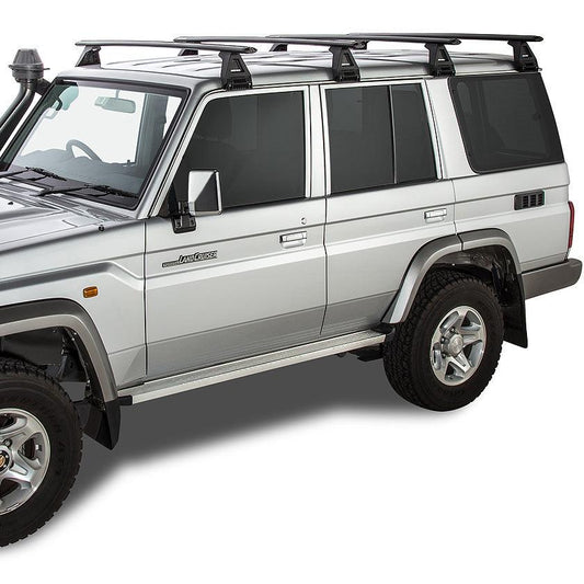 Toyota Land Cruiser 76 Series 2007-ON - Rhino-Rack Vortex RL150 4 Bar Roof Rack Kit - JA2787