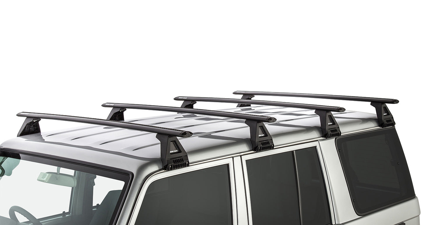 Toyota Land Cruiser 76 Series 2007-ON - Rhino-Rack Vortex RL150 4 Bar Roof Rack Kit - JA2787