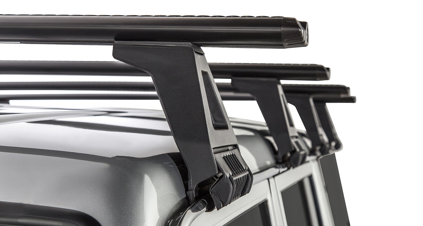 Toyota Land Cruiser 76 Series 2007-ON - Rhino-Rack Vortex RL150 4 Bar Roof Rack Kit - JA2787