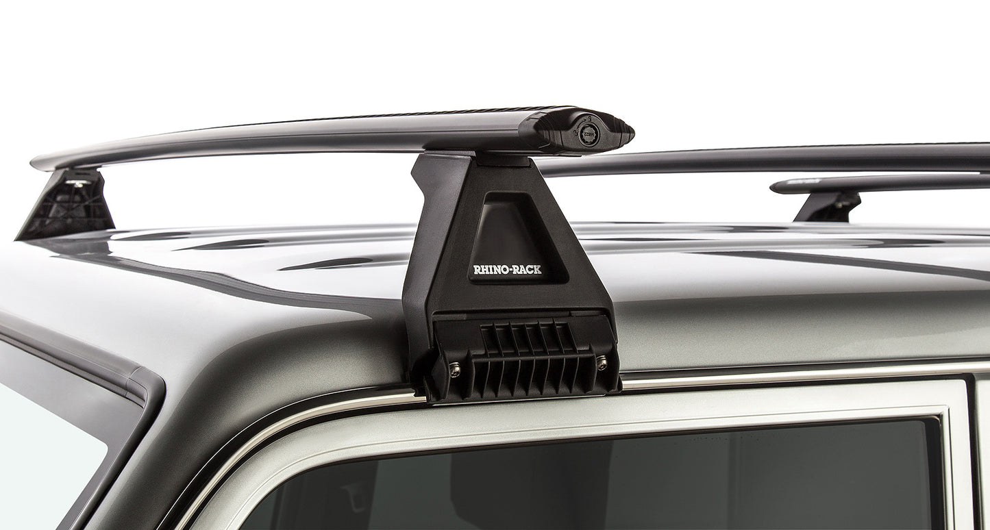 Toyota Land Cruiser 76 Series 2007-ON - Rhino-Rack Vortex RL150 4 Bar Roof Rack Kit - JA2787