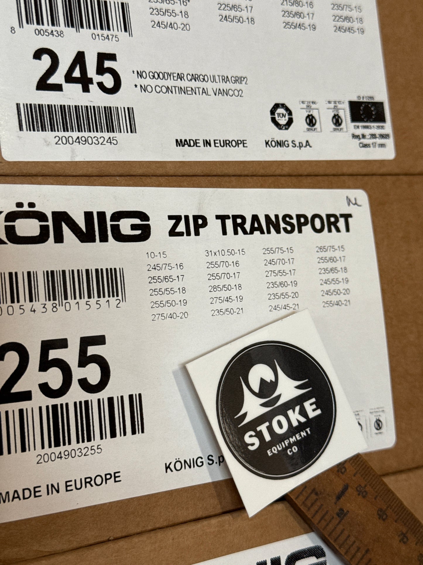 Konig Zip Transport Snow Chains - sz255