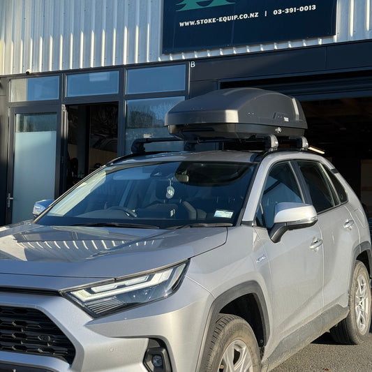 Toyota RAV-4 2019-ON (w/ flush rail) - Thule WingBar Edge Roof Rack Black - Stoke Equipment Co