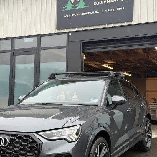 Audi Q3 Sportback 2020-ON (w/ normal roof) - Thule WingBar Edge Roof Rack Black - Stoke Equipment Co