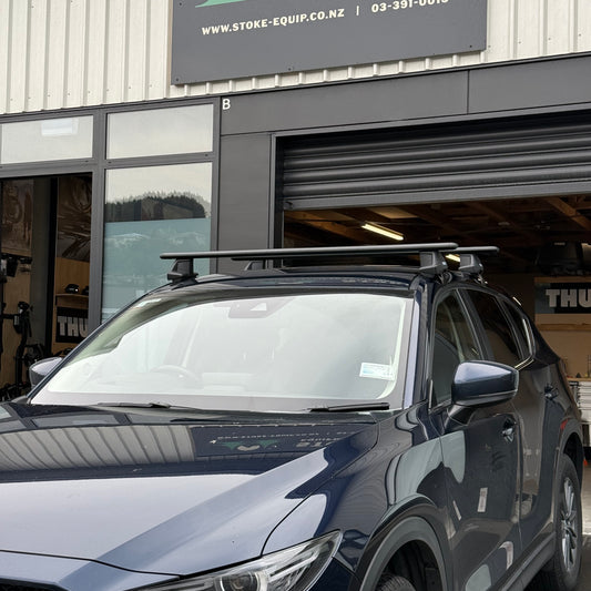 Mazda CX-5 2017-ON (w/ normal roof) - Thule WingBar Evo Roof Rack Black