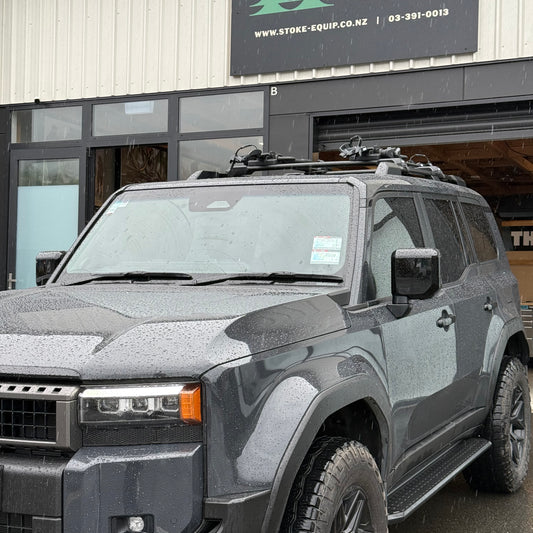 Toyota Prado 250 Series 2024-ON (w/ raised rail) - Thule WingBar Edge Roof Rack Black