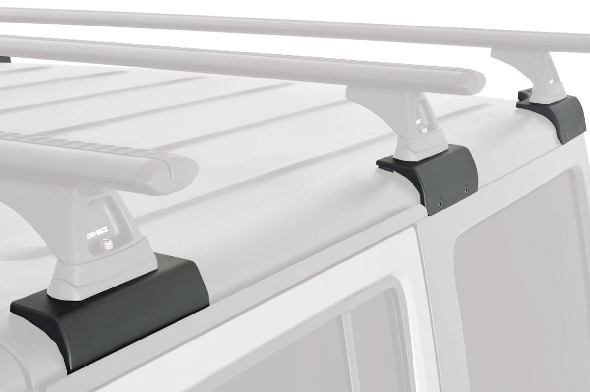 Car roof rack system on a vehicle