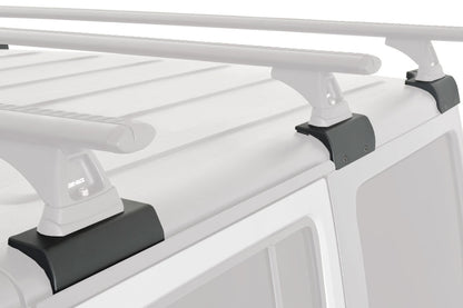 Car roof rack system on a vehicle