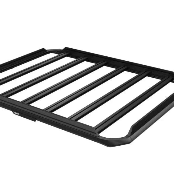 Black metal roof rack on a white background