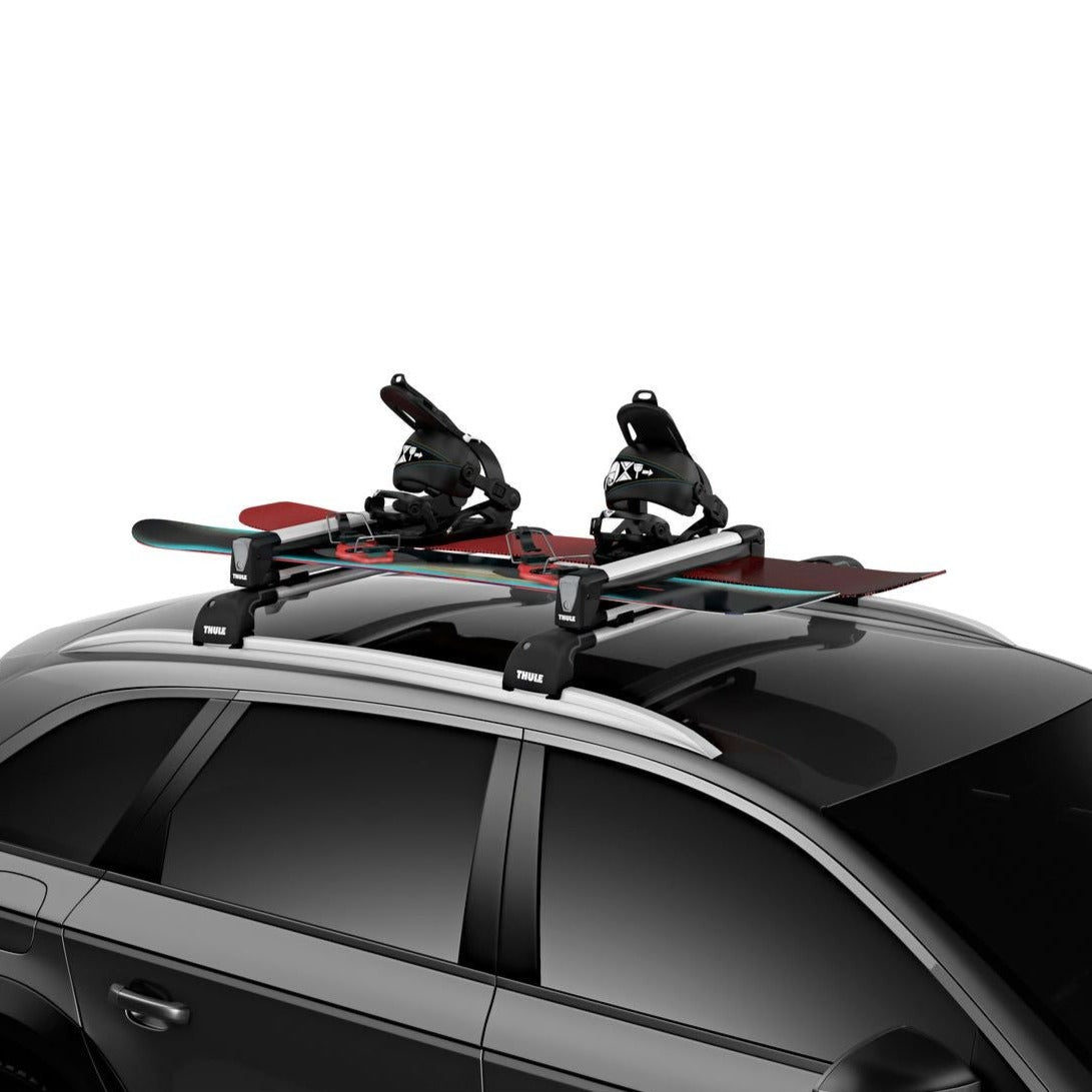 Thule SnowPack M Ski & Snowboard Carrier - 732400 Silver - Shop Thule | Stoke Equipment Co Nelson