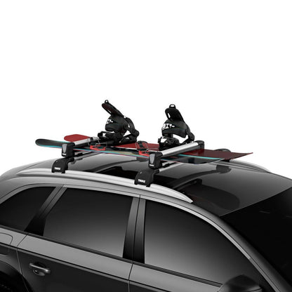 Thule SnowPack M Ski & Snowboard Carrier - 732400 Silver - Shop Thule | Stoke Equipment Co Nelson