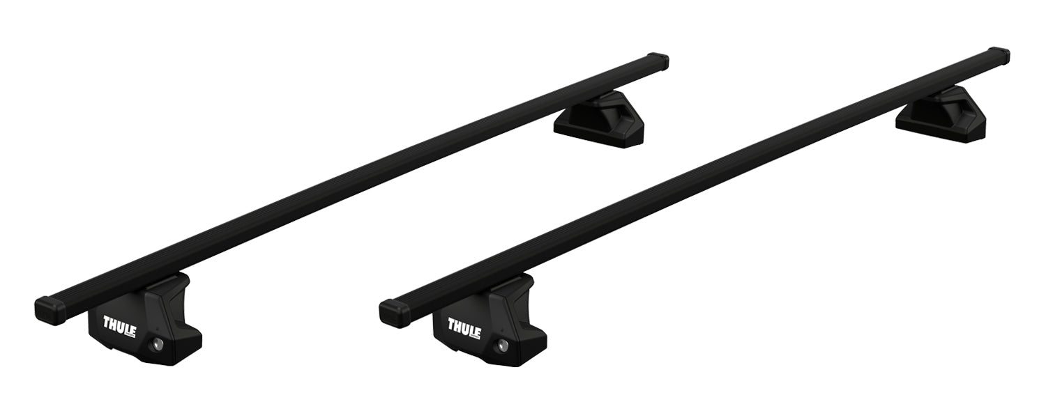 thule squarebar roof rack for fixpoint mount on a white background