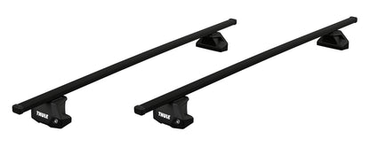Toyota Highlander 2014-2021 (w/ solid rail fixpoint) - Thule SquareBar Evo Black Roof Rack