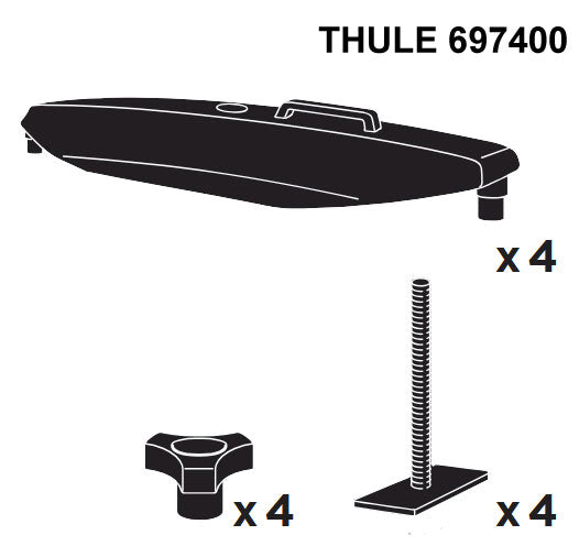 Thule T-Track Adapter for Roof Boxes - 697400