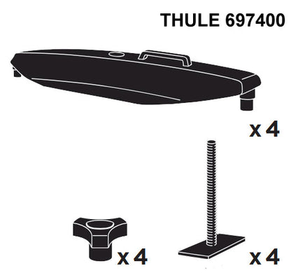 Thule T-Track Adapter for Roof Boxes - 697400