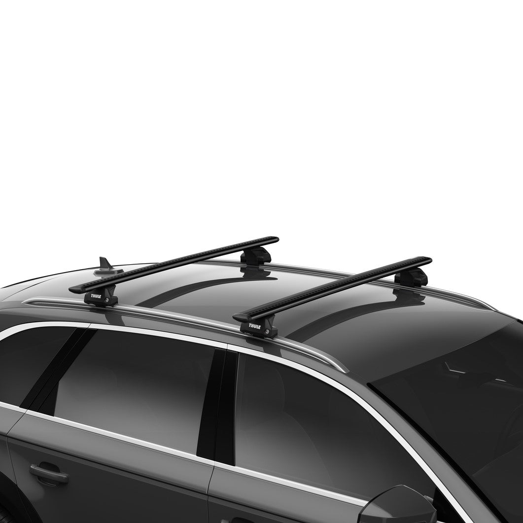 Audi A3 Hatch 2012 - 2020 (w/ flush rail) - Thule WingBar Evo Black - Shop Thule | Stoke Equipment Co Nelson