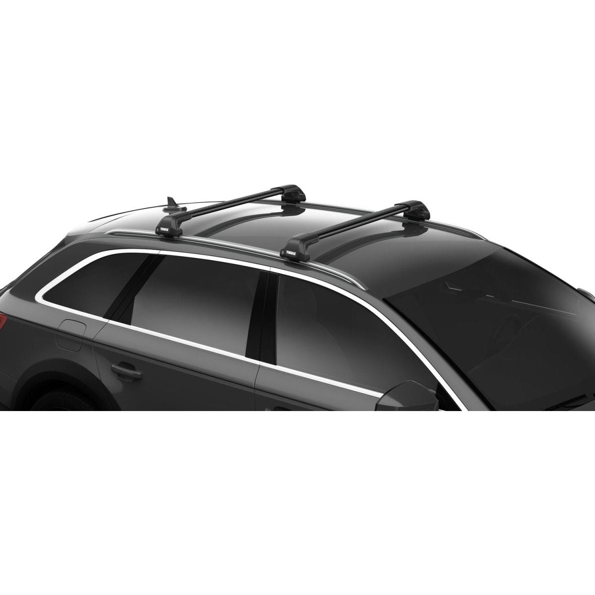Audi Q3 2012-2018 (w/ flush rail) - Thule WingBar Edge Roof Rack Black - Shop Thule | Stoke Equipment Co Nelson