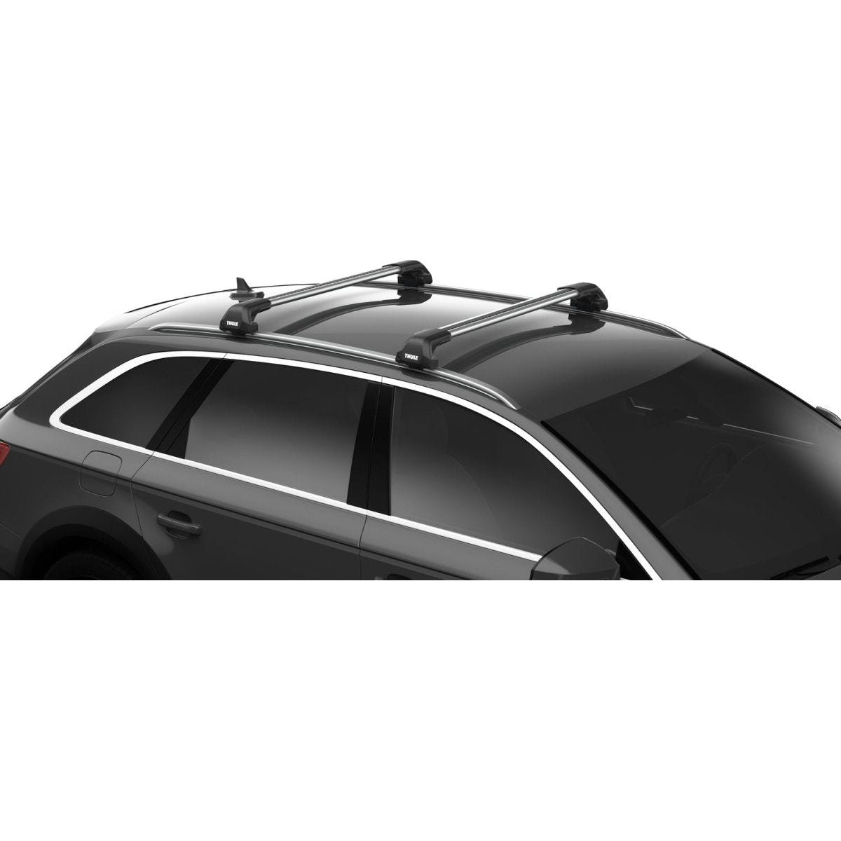 Audi Q3 2012-2018 (w/ flush rail) - Thule WingBar Edge Roof Rack Silver - Shop Thule | Stoke Equipment Co Nelson