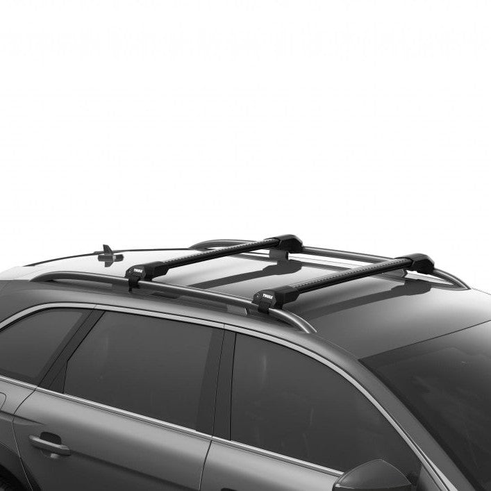 Ford Next Gen Everest 2022 - ON (w/ raised rail) - Thule WingBar Edge Roof Rack Black - Shop Thule | Stoke Equipment Co Nelson