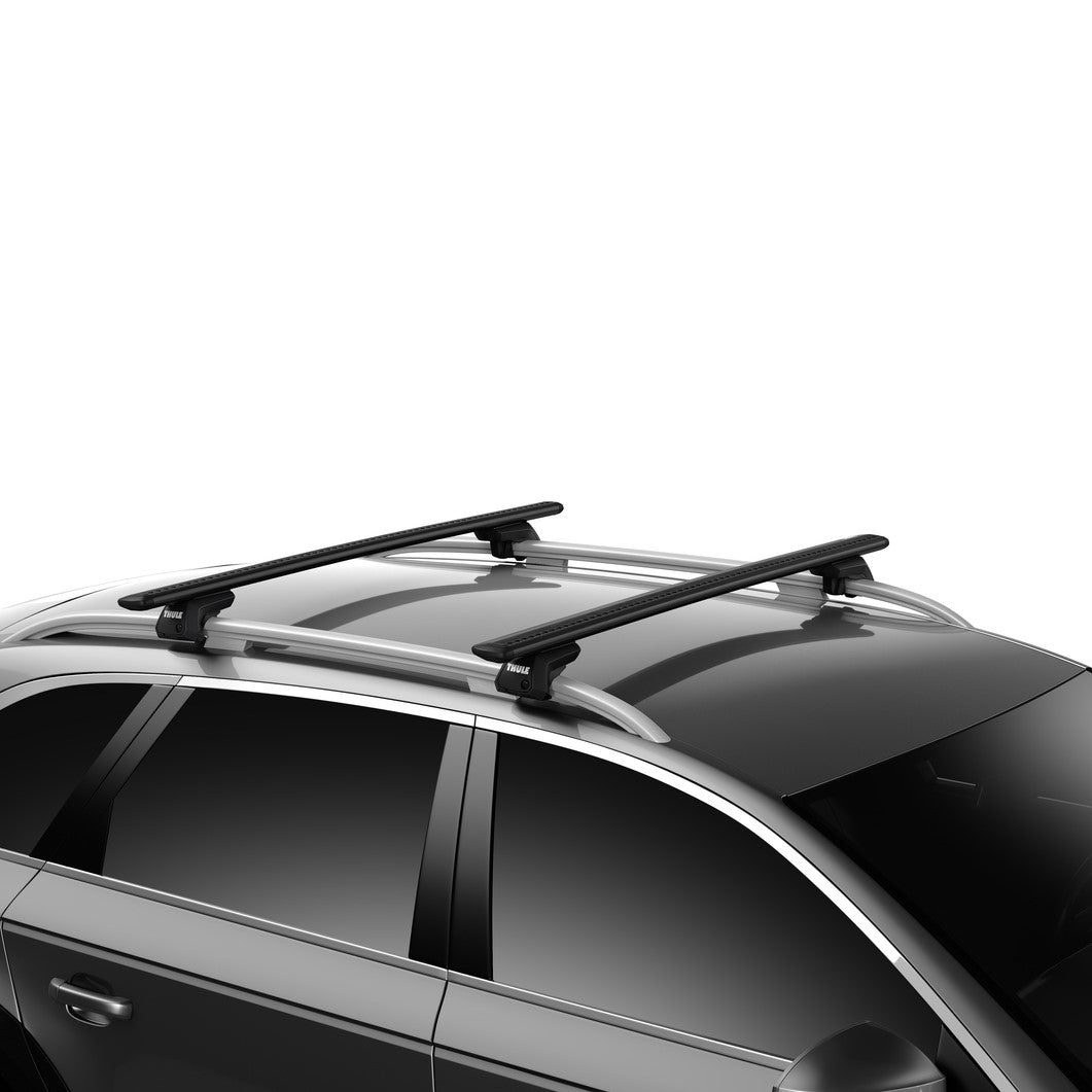 Nissan Qashqai 2014 - 2020 (w/ raised rail) - Thule WingBar Evo Roof Rack Black - Shop Thule | Stoke Equipment Co Nelson
