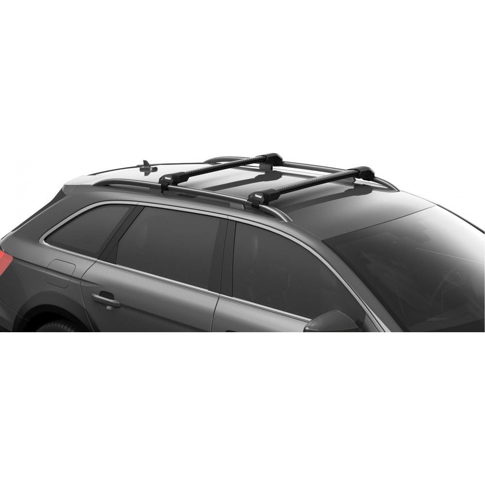 Subaru Outback XT 2020-ON (w/ raised rail) - Thule WingBar Edge Roof Rack Black - Shop Thule | Stoke Equipment Co Nelson