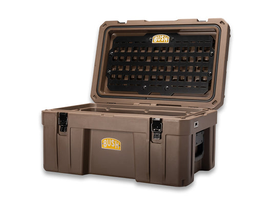 Bush Storage - Bush Storage 75L Crate + Lid Organizer Panel Package | Stoke Equipment Co Nelson