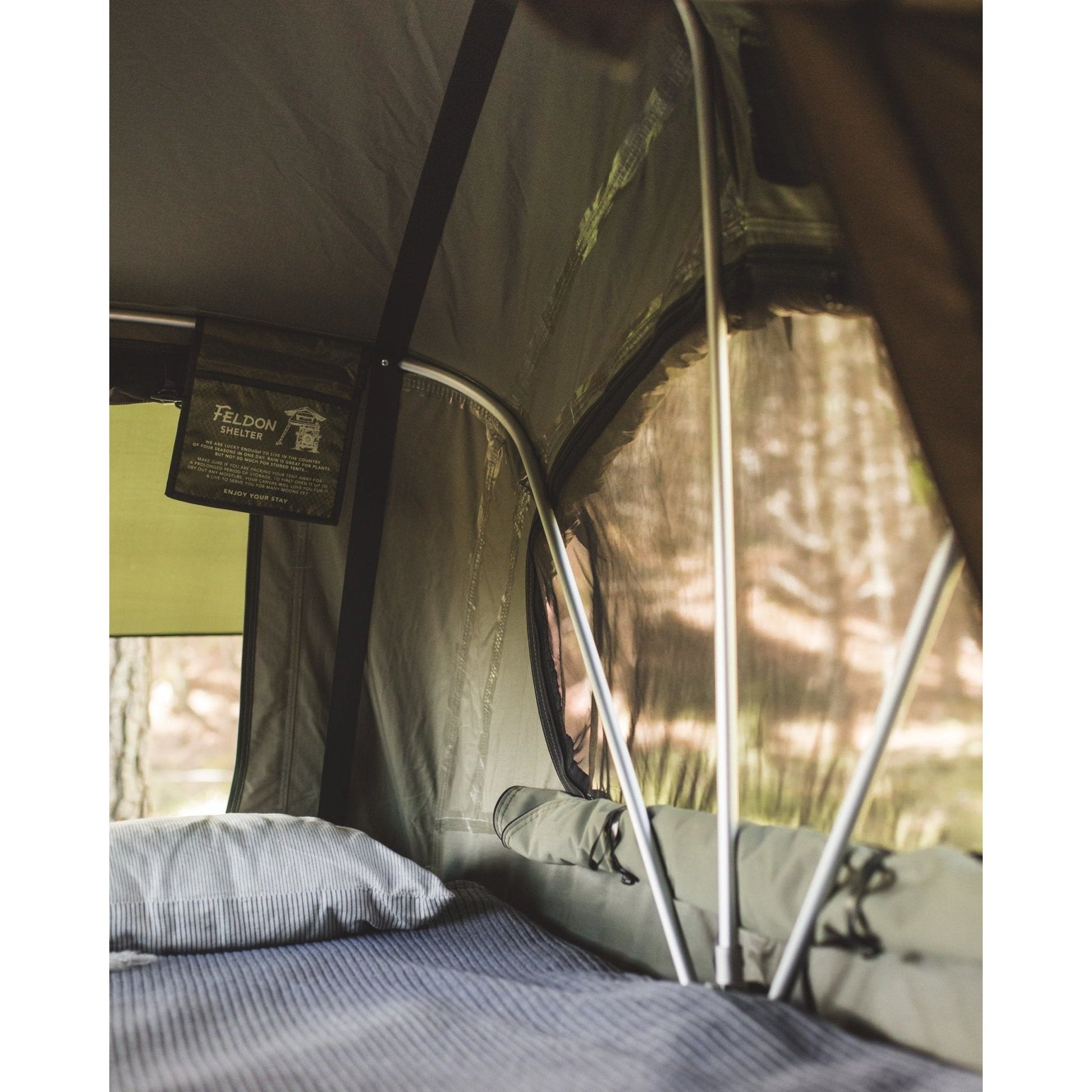 feldon roof top tent Feldon Shelter Crow's Nest Extended Rooftop Tent - Green | Feldon Shelter