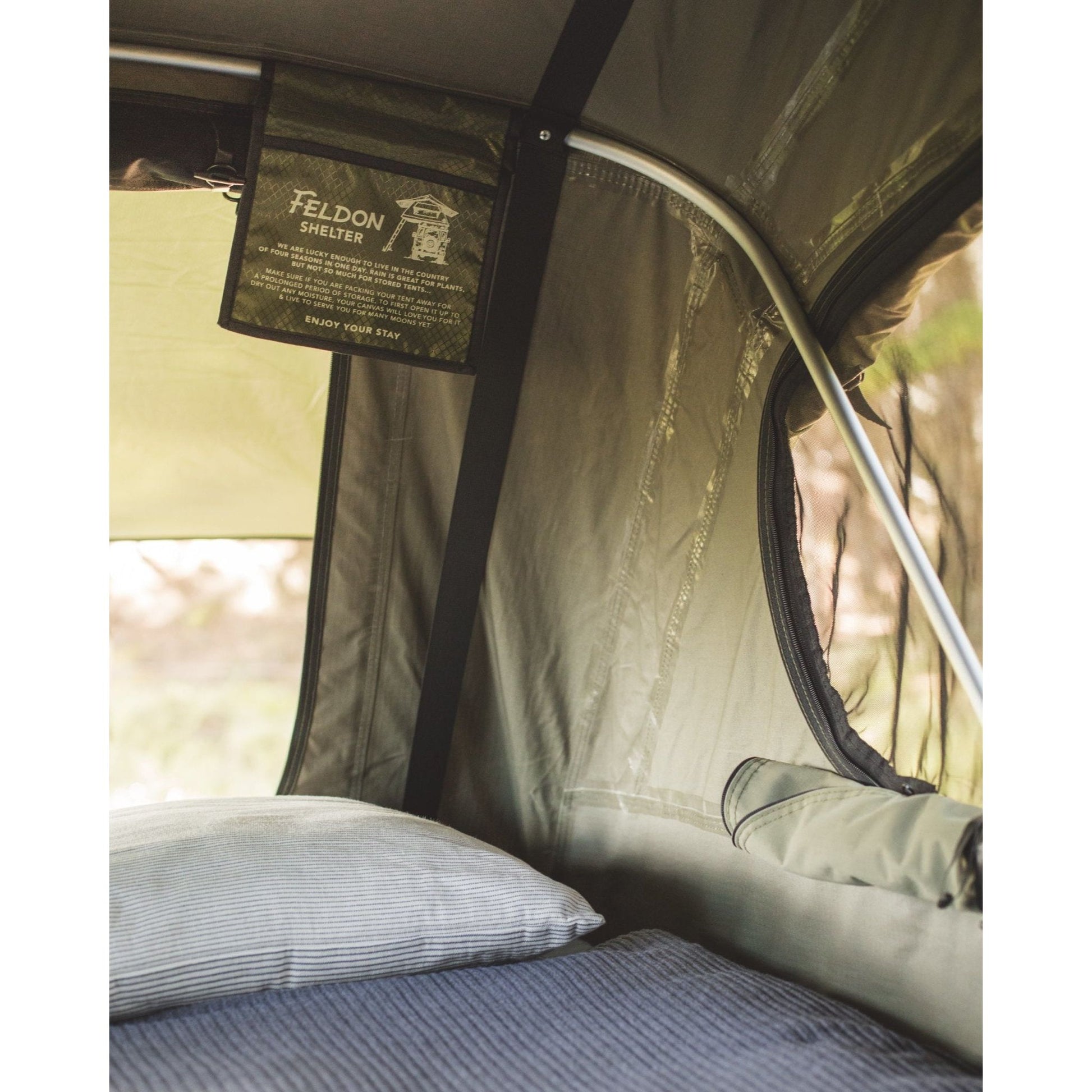 Feldon Shelter Crow's Nest Extended Rooftop Tent - Green - Shop Feldon Shelter | Stoke Equipment Co Nelson