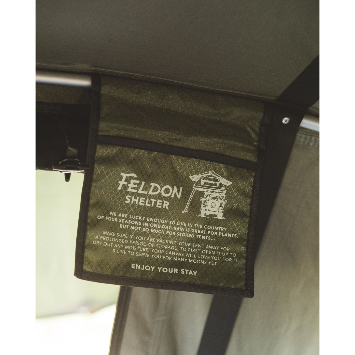 Feldon Shelter Crow's Nest Extended Rooftop Tent - Green - Shop Feldon Shelter | Stoke Equipment Co Nelson