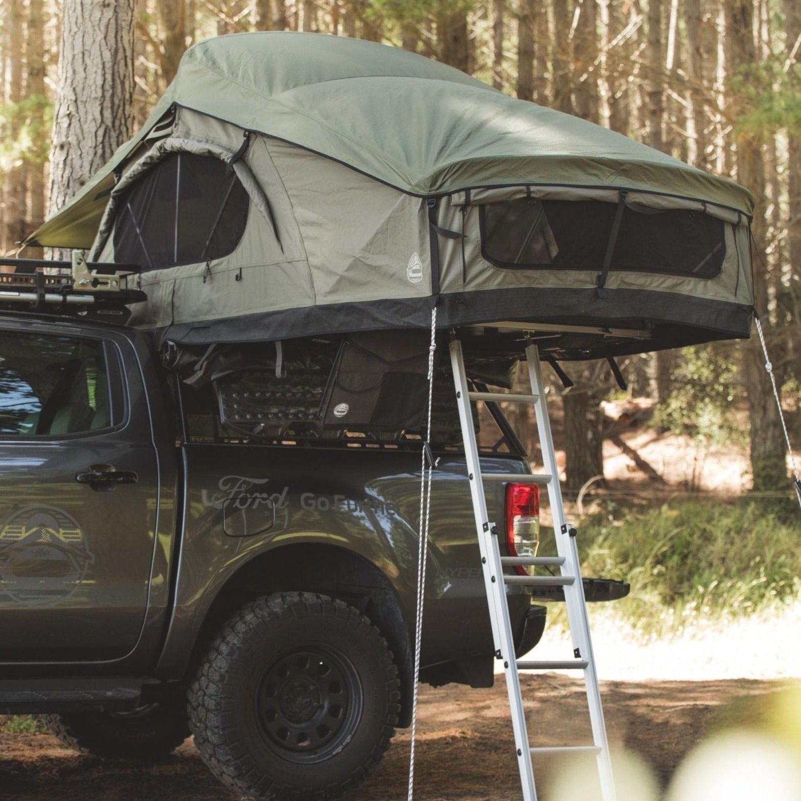 feldon tent Feldon Shelter Crow's Nest Extended Rooftop Tent - Green | Feldon Shelter