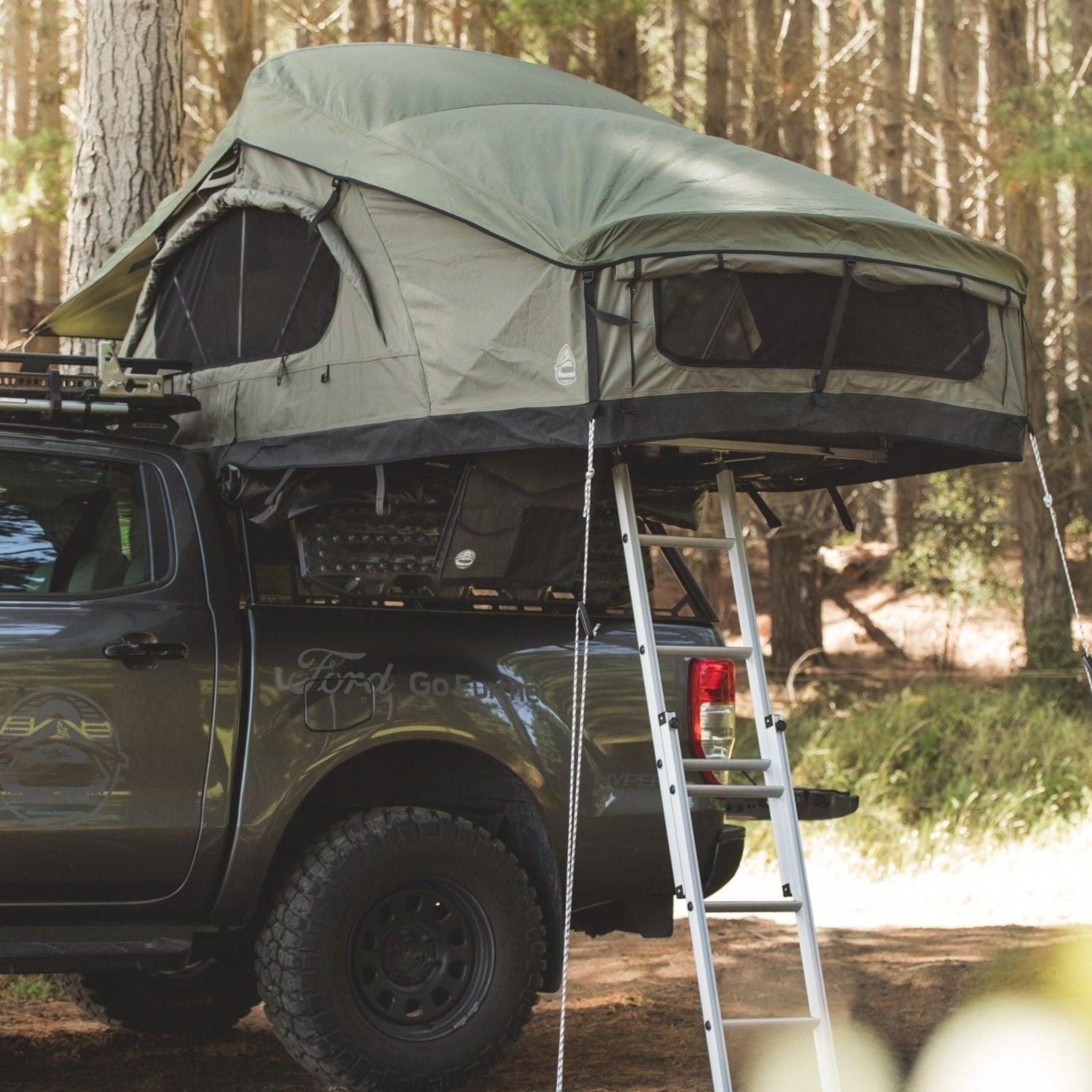 Feldon Shelter Crow's Nest Extended Rooftop Tent - Green - Shop Feldon Shelter | Stoke Equipment Co Nelson