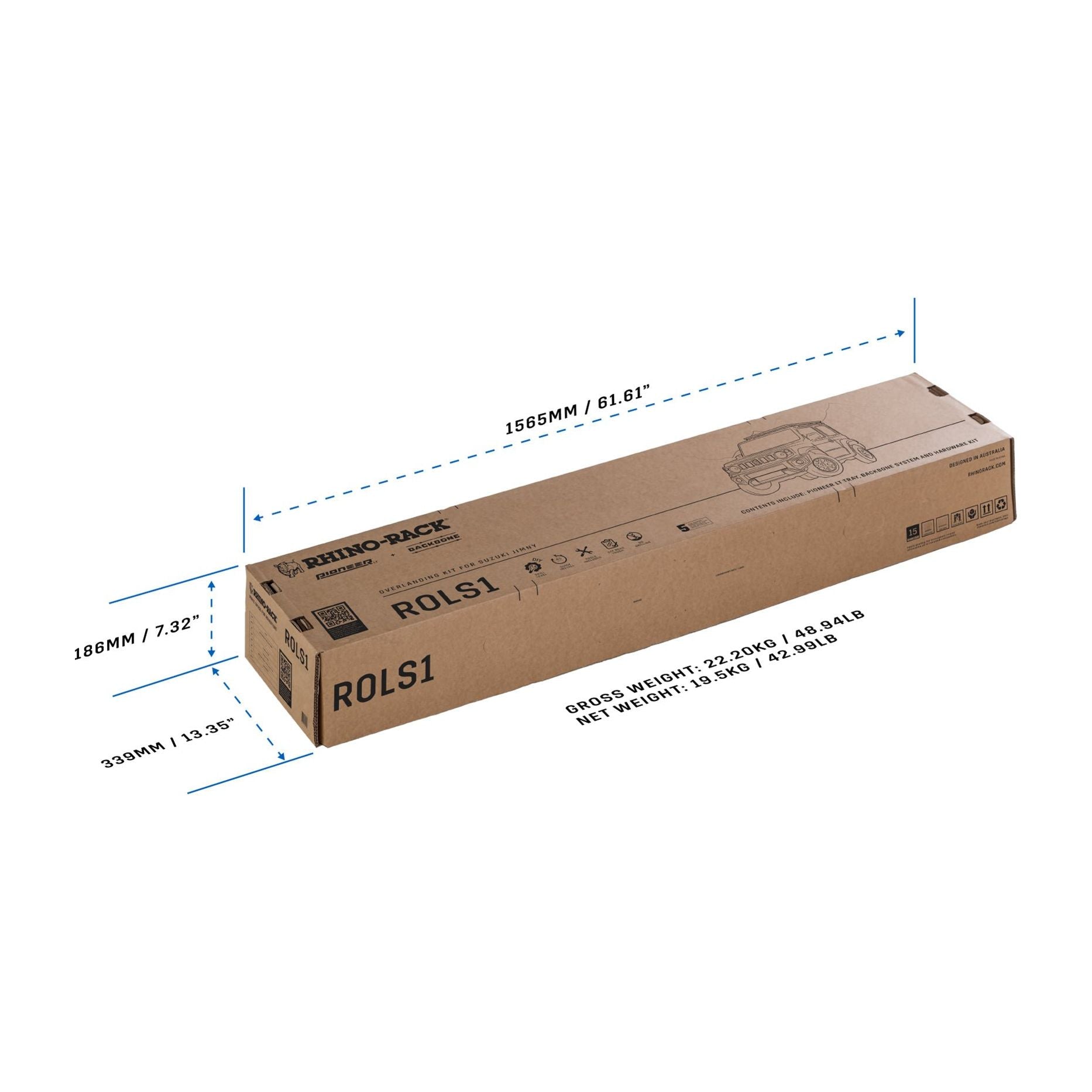 Suzuki Jimny 2018-ON - Rhino-Rack ROLS1 Overlanding Roof Tray Kit - Shop Rhino-Rack | Stoke Equipment Co Nelson